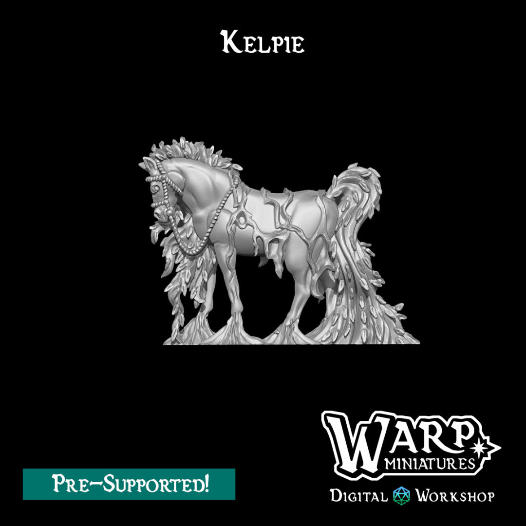 Kelpie - Dungeons and Dragons - by Warp Minis- Tabletop RPG Miniature - Roleplaying 3D Printed Fantasy Mini