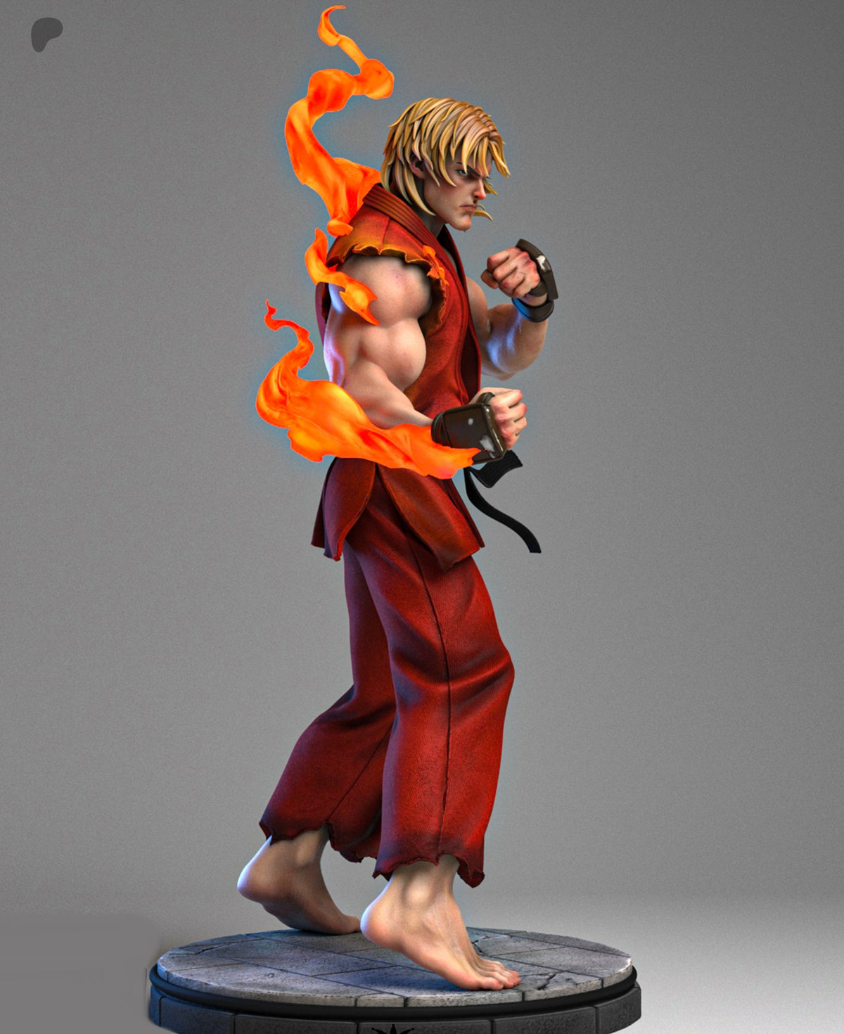 Ken Masters Sculpture(75mm to 500mm) - Unassembled/Unpainted/3D Print