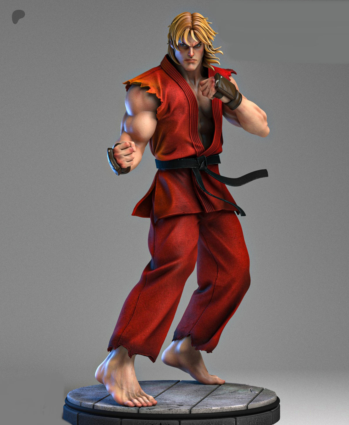 Ken Masters Sculpture(75mm to 500mm) - Unassembled/Unpainted/3D Print