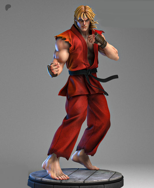 Ken Masters Sculpture(75mm to 500mm) - Unassembled/Unpainted/3D Print