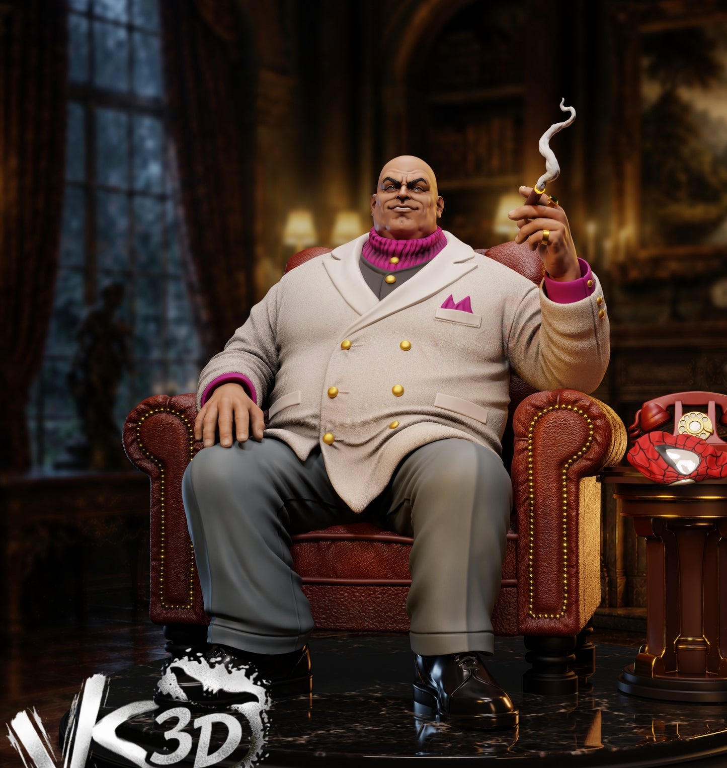 King Pin Sculpture (75mm to 500mm) - Unassembled/Unpainted/3D Print