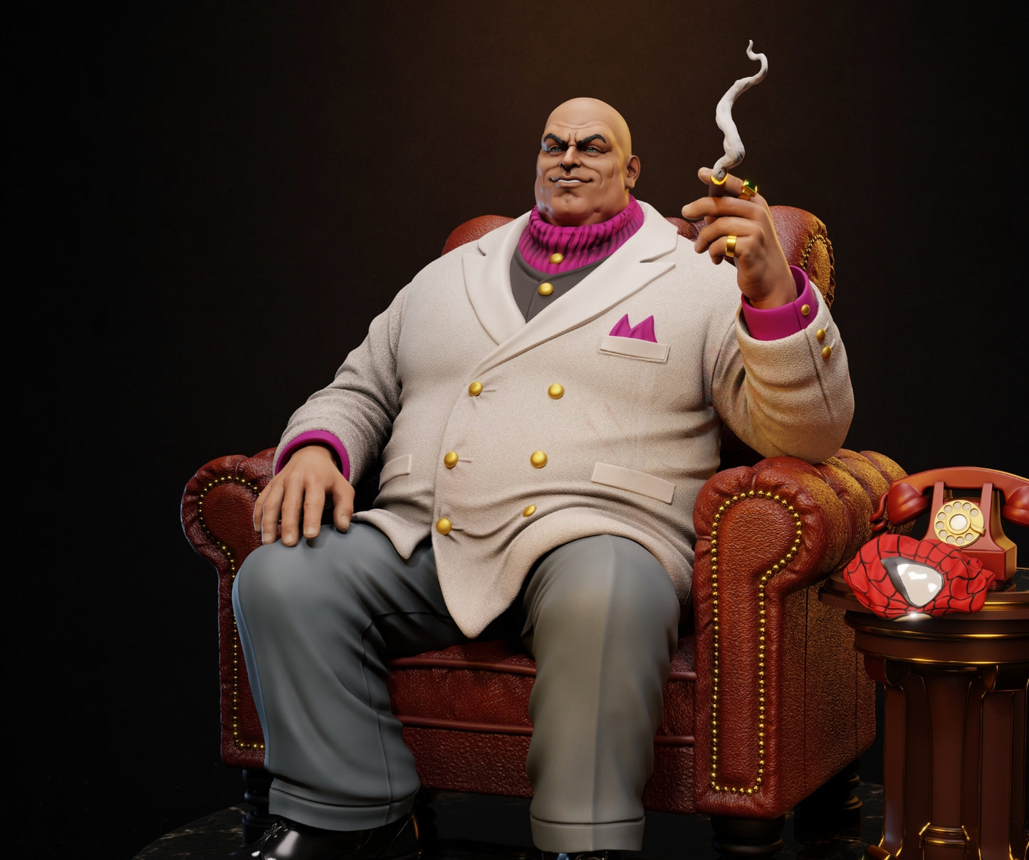 King Pin Sculpture (75mm to 500mm) - Unassembled/Unpainted/3D Print