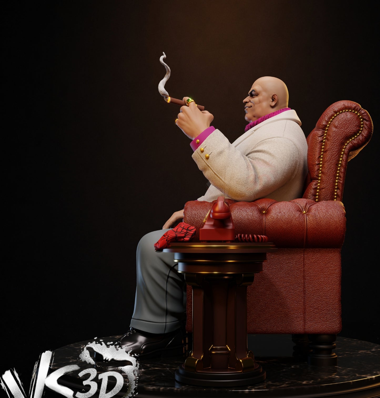 King Pin Sculpture (75mm to 500mm) - Unassembled/Unpainted/3D Print