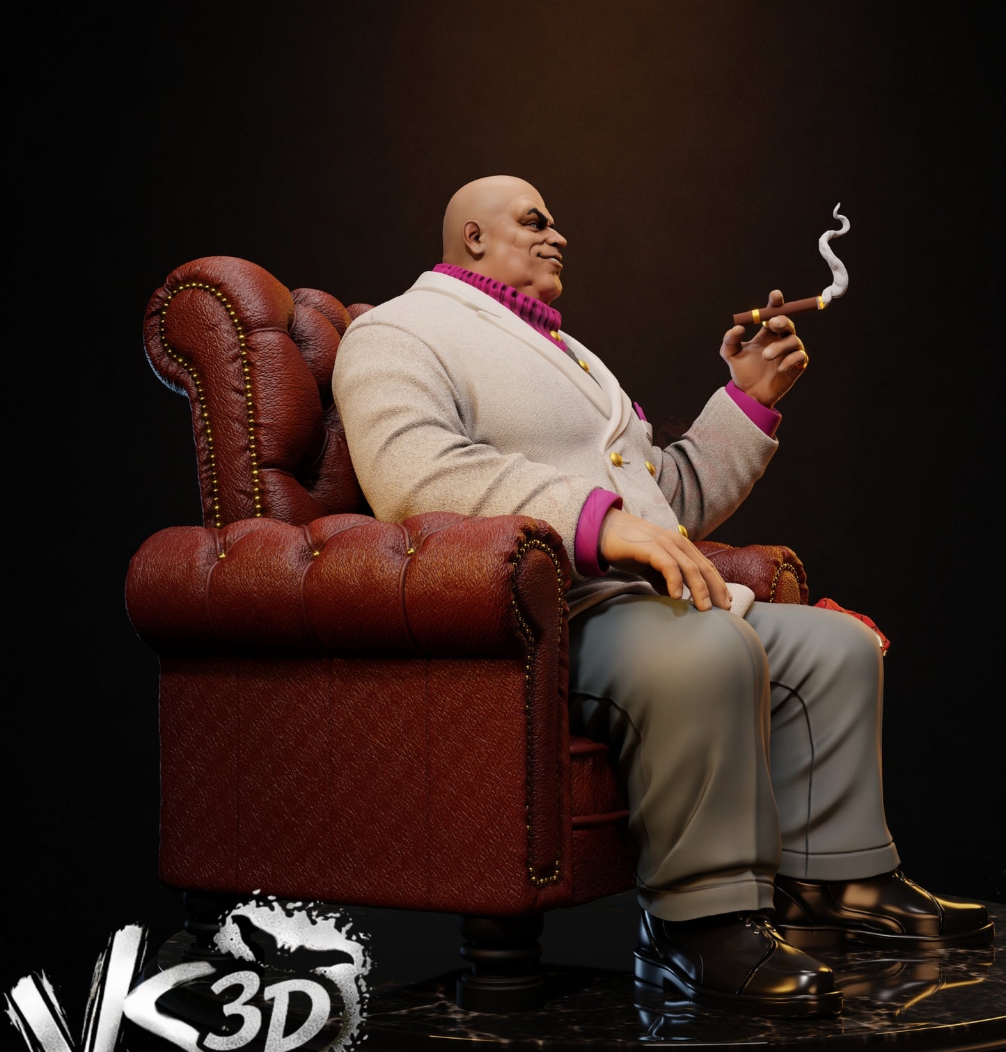King Pin Sculpture (75mm to 500mm) - Unassembled/Unpainted/3D Print