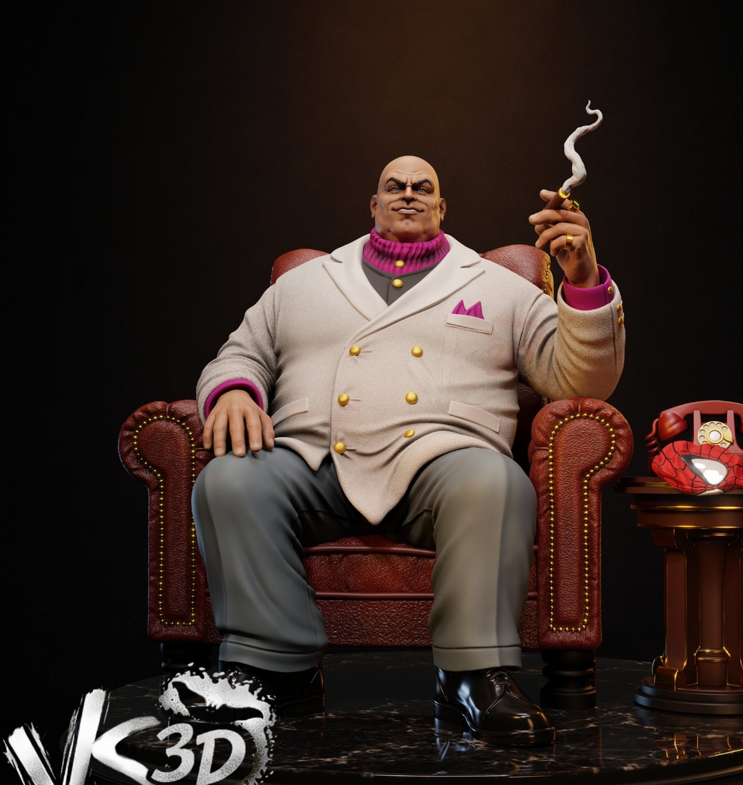 King Pin Sculpture (75mm to 500mm) - Unassembled/Unpainted/3D Print