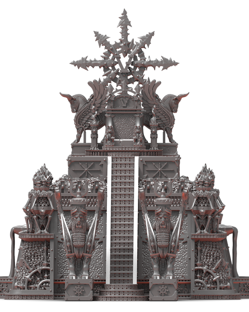 Kings Throne - Chaos Dwarf - Terrain - Dungeons and Dragons - Dungeons and Dragons - by Lost Kingdom - Tabletop RPG Miniature - Roleplaying 3D Printed Fantasy Mini