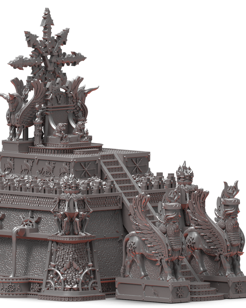 Kings Throne - Chaos Dwarf - Terrain - Dungeons and Dragons - Dungeons and Dragons - by Lost Kingdom - Tabletop RPG Miniature - Roleplaying 3D Printed Fantasy Mini