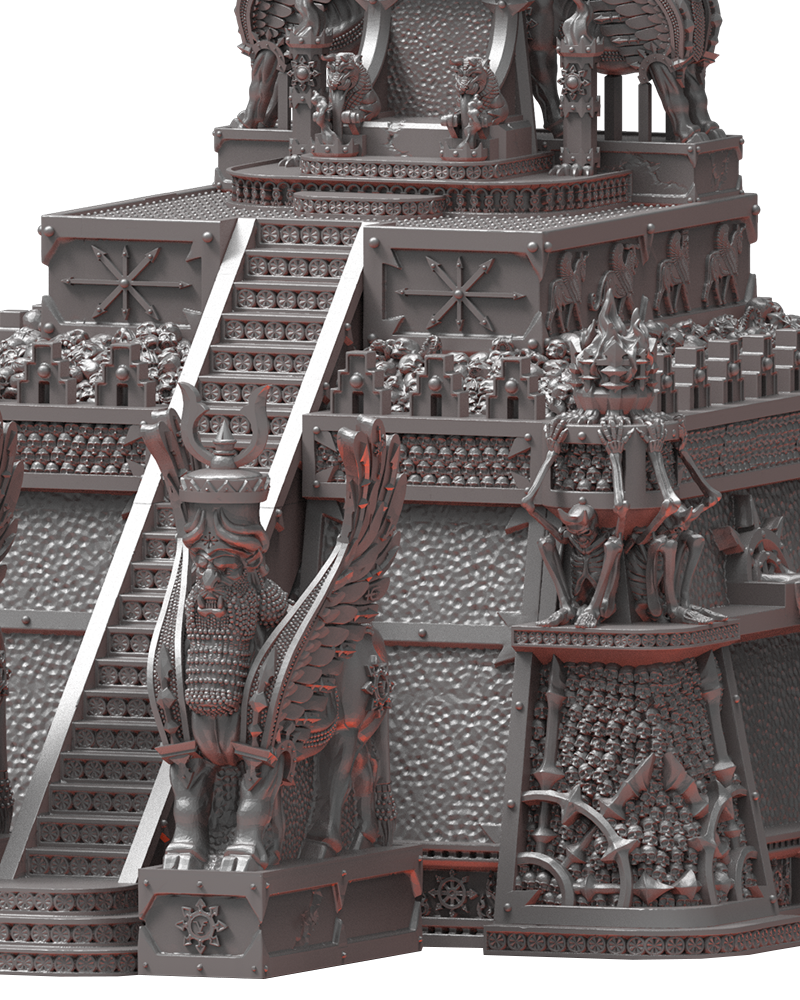 Kings Throne - Chaos Dwarf - Terrain - Dungeons and Dragons - Dungeons and Dragons - by Lost Kingdom - Tabletop RPG Miniature - Roleplaying 3D Printed Fantasy Mini