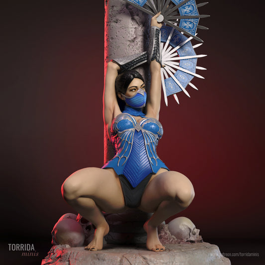 Kitana Sculpture (75mm to 500mm)MK - Unassembled/Unpainted/3D Print