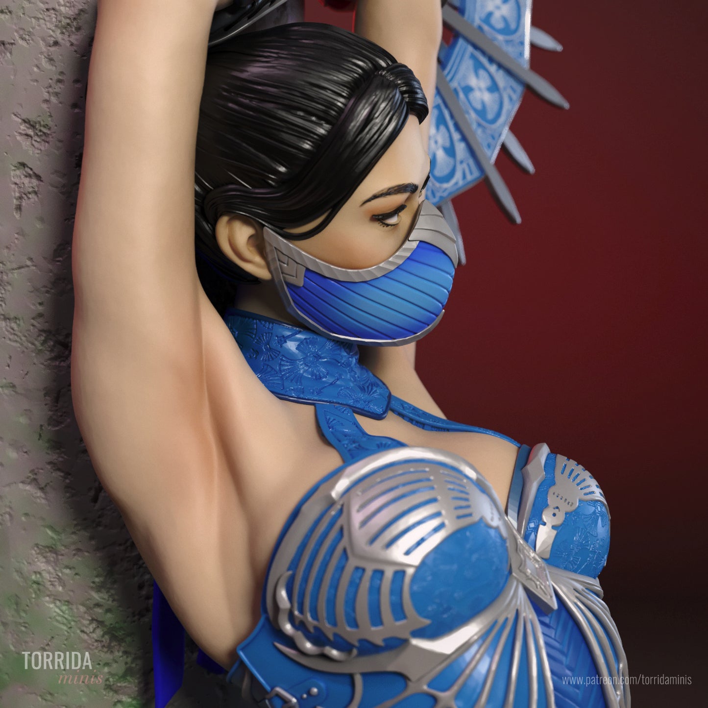 Kitana Sculpture (75mm to 500mm)MK - Unassembled/Unpainted/3D Print