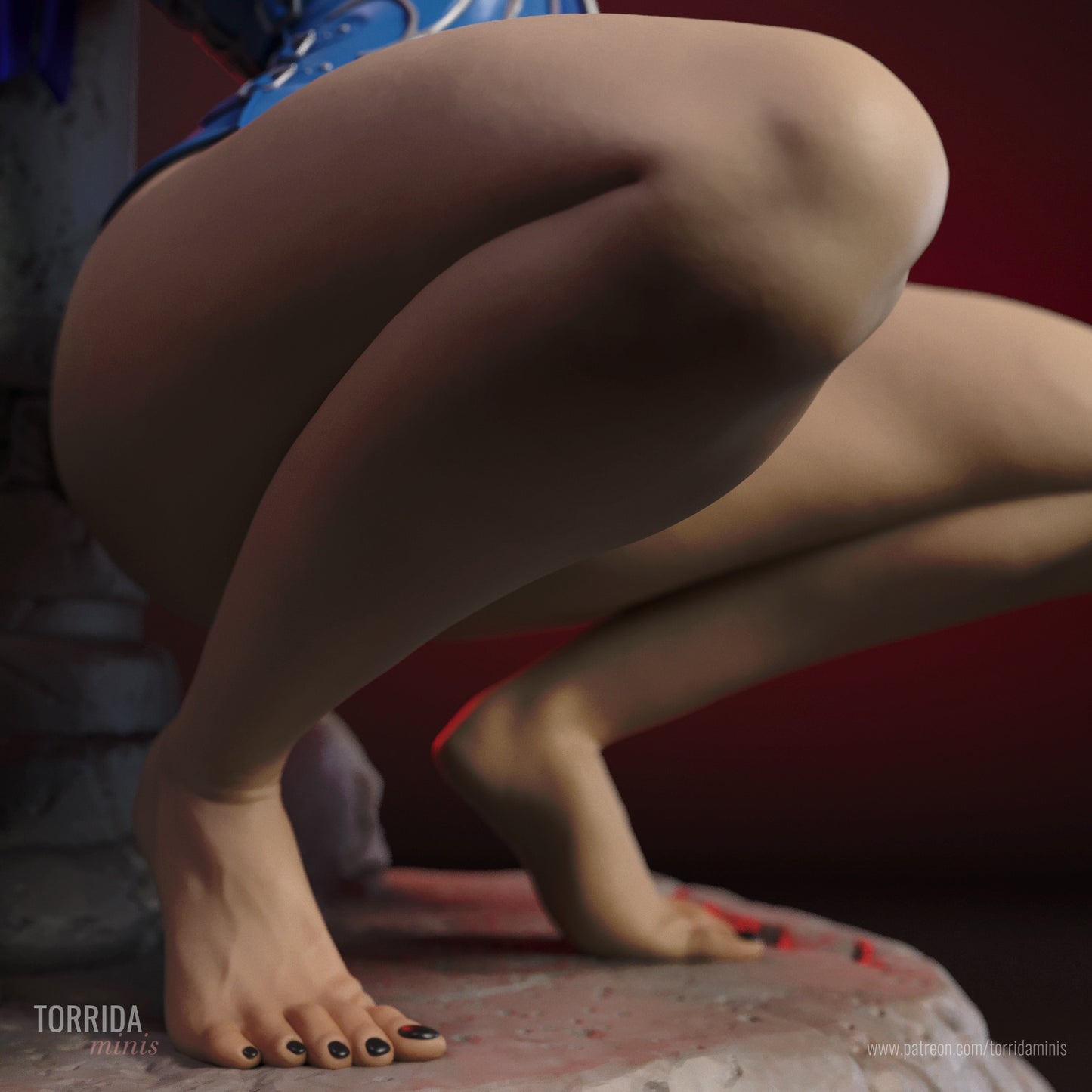 Kitana Sculpture (75mm to 500mm)MK - Unassembled/Unpainted/3D Print