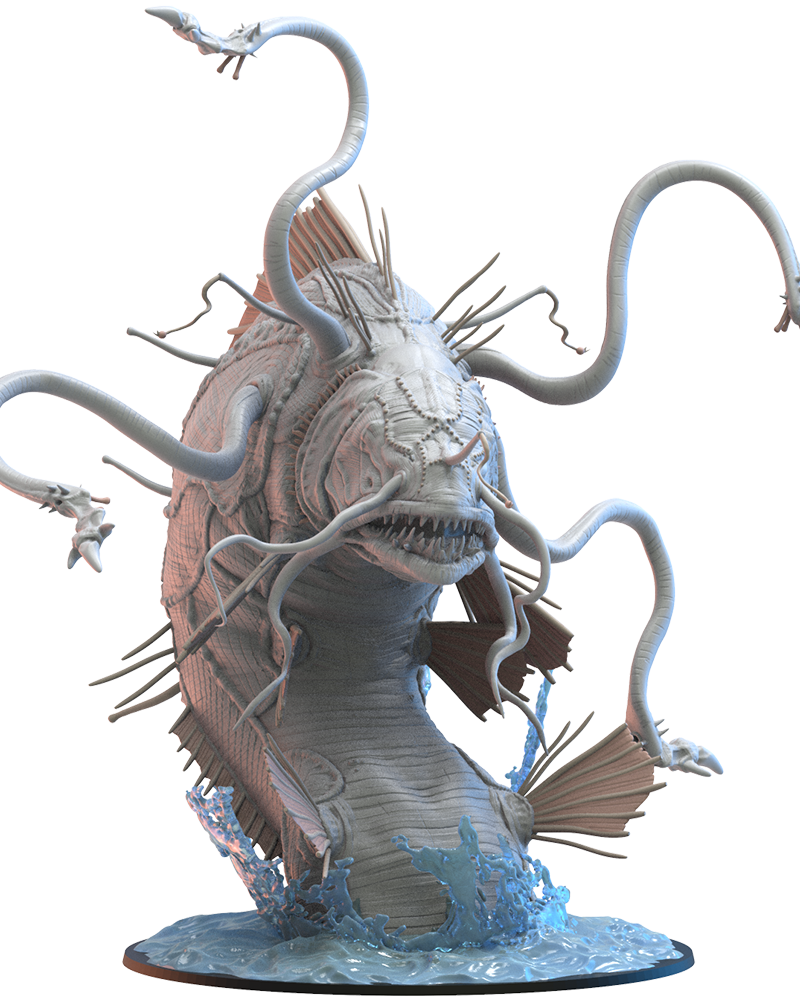 Koi, Mystic Leviathan - Sea Creature - Compatible with Warhammer 40K - by Lost Kingdom - Tabletop RPG Miniature - Roleplaying 3D Printed Fantasy Mini