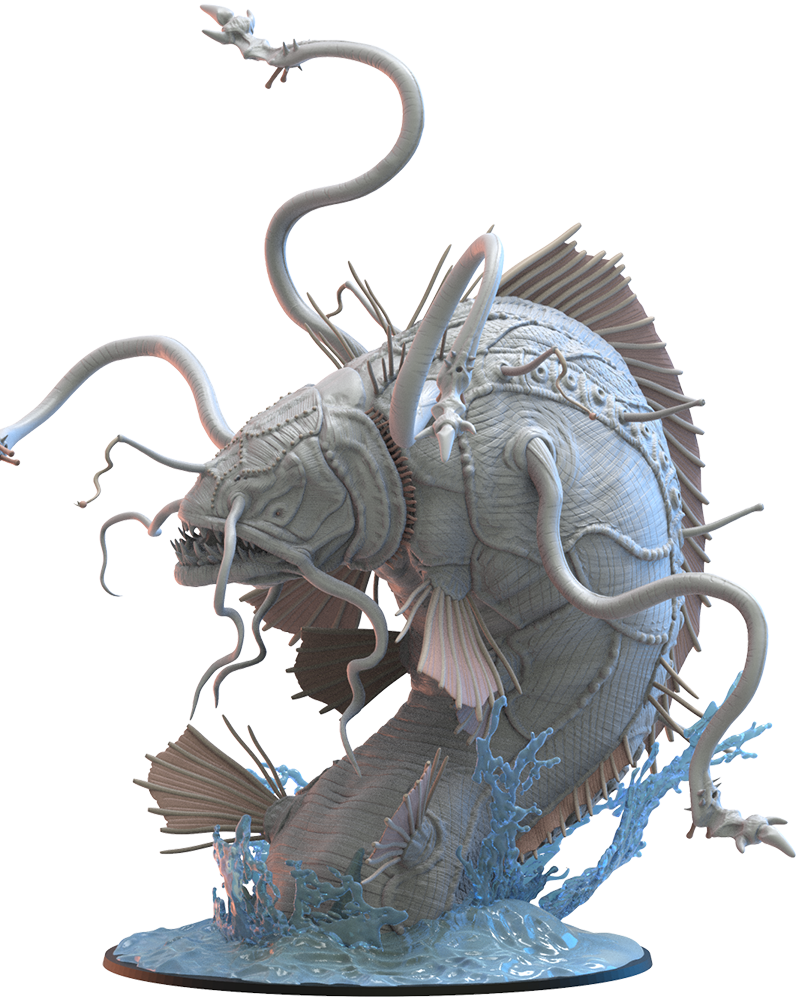 Koi, Mystic Leviathan - Sea Creature - Compatible with Warhammer 40K - by Lost Kingdom - Tabletop RPG Miniature - Roleplaying 3D Printed Fantasy Mini