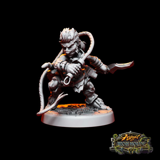 Halfling Rogue - Kryss "Slickfingers" Grynn - by Hack & Slash - Tabletop RPG Miniature - Roleplaying 3D Printed Fantasy Mini