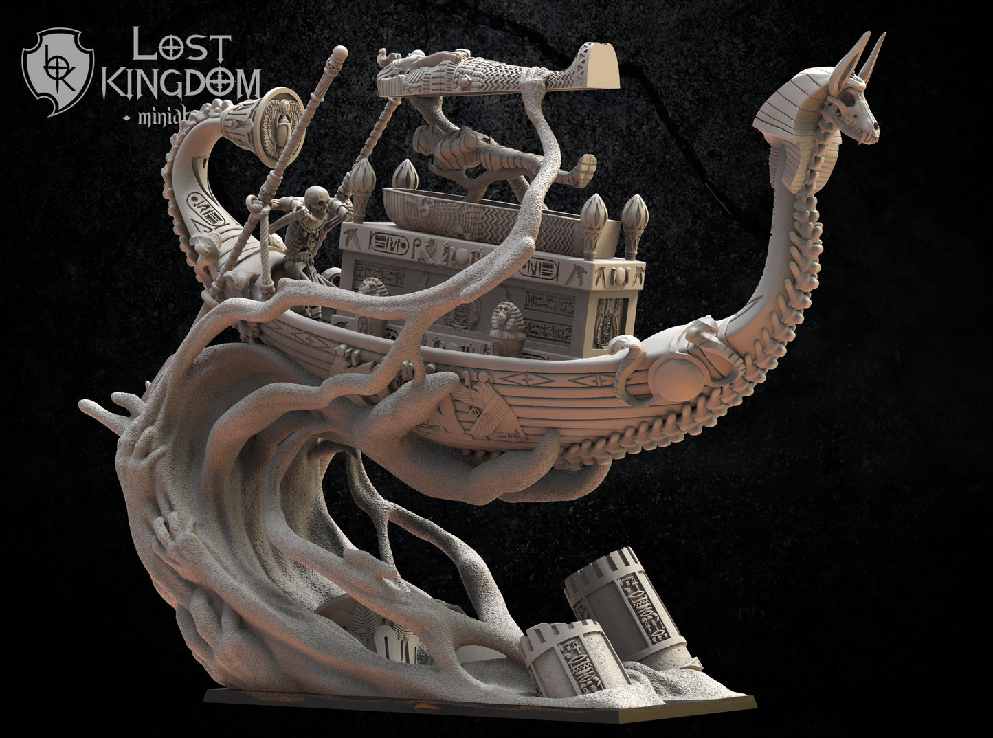 Kufu Ship - Undead - Compatible with Warhammer 40K - by Lost Kingdom - Tabletop RPG Miniature - Roleplaying 3D Printed Fantasy Mini