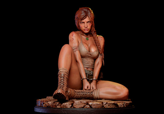Lara Croft: No Escape Sculpture (75mm to 500mm) - Unassembled/Unpainted/3D Print
