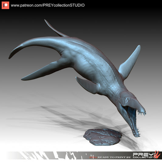 LIOPLEURODON - Jurassic World - Dungeons and Dragons - by Prey Studios- Tabletop RPG Miniature - Roleplaying 3D Printed Fantasy Mini