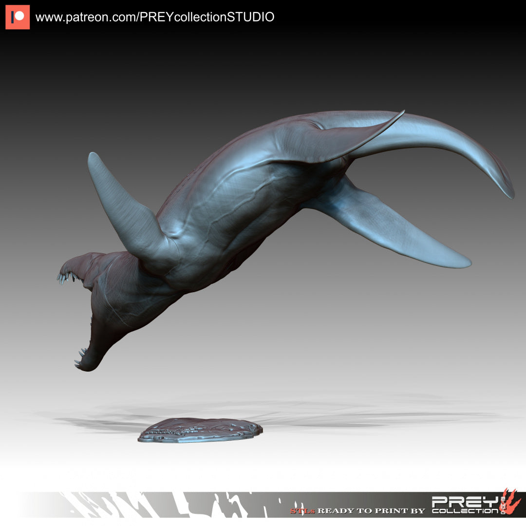 LIOPLEURODON - Jurassic World - Dungeons and Dragons - by Prey Studios- Tabletop RPG Miniature - Roleplaying 3D Printed Fantasy Mini