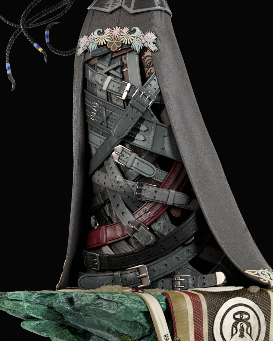 Lulu Guardian of Spira Sculpture (75mm to 500mm) - Unassembled/Unpainted/3D Print