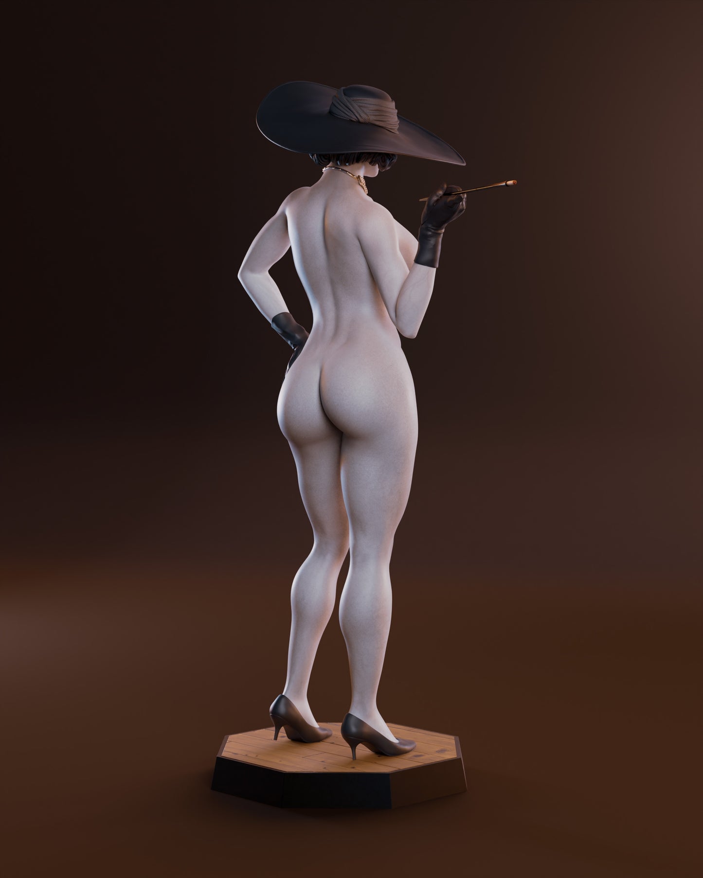 Lady Dimitrescu NSFW Sculpture (75mm to 500mm) - Unassembled/Unpainted/3D Print