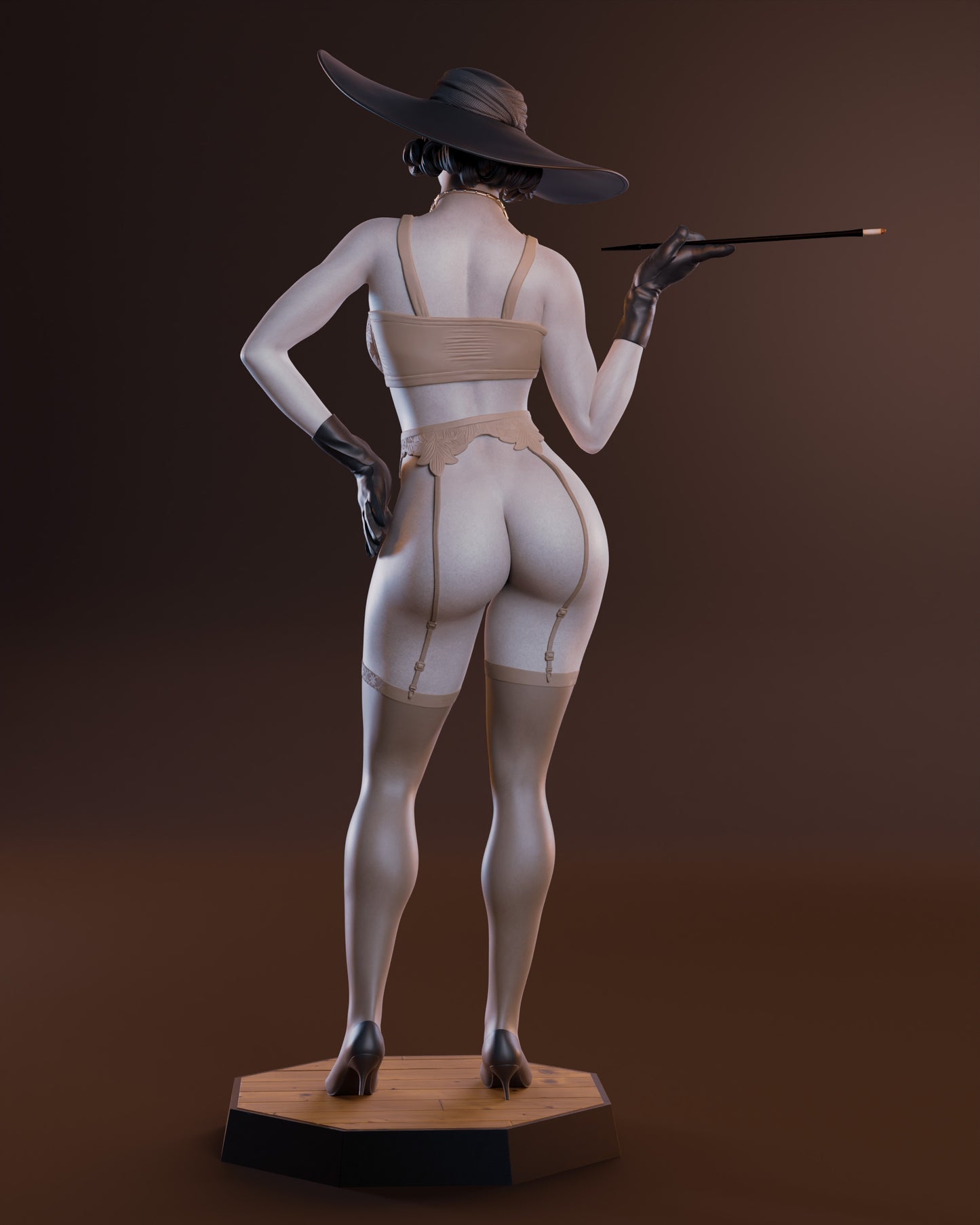 Lady Dimitrescu NSFW Sculpture (75mm to 500mm) - Unassembled/Unpainted/3D Print