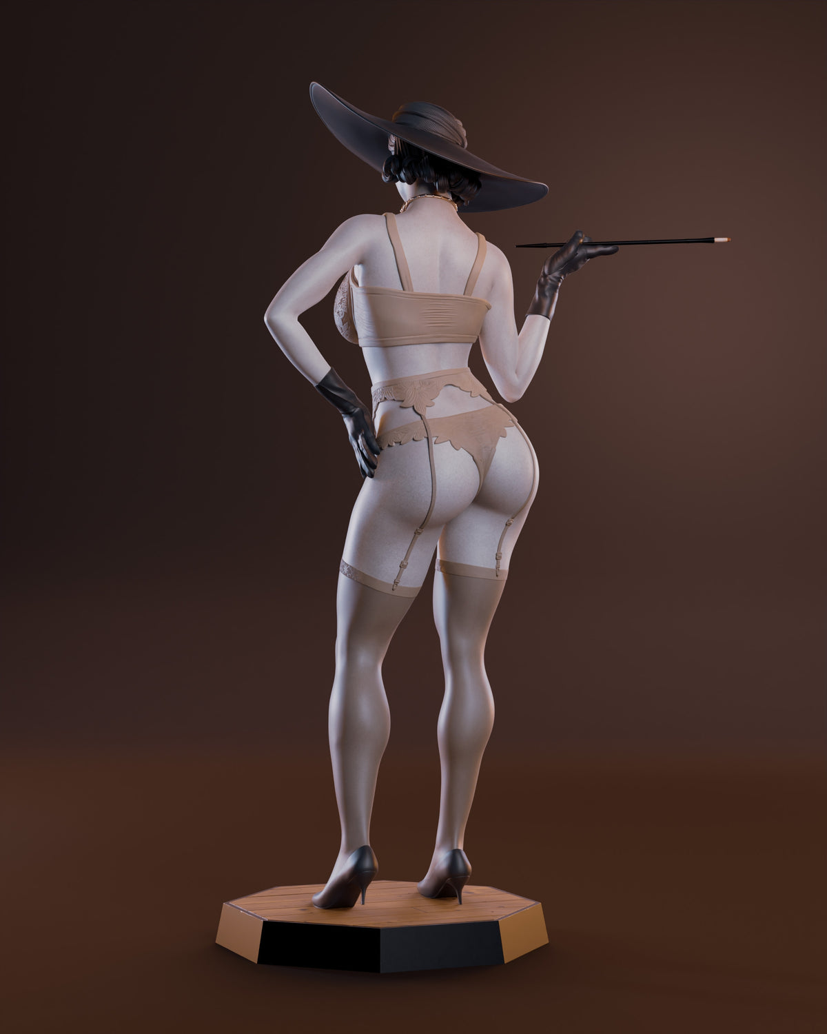 Lady Dimitrescu NSFW Sculpture (75mm to 500mm) - Unassembled/Unpainted/3D Print