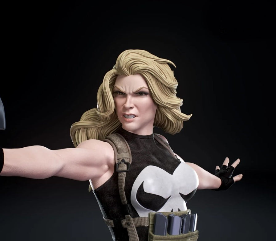 Lady Punisher - Marvel Universe - by Creative Geek - Tabletop RPG Miniature - Roleplaying 3D Printed Fantasy Mini