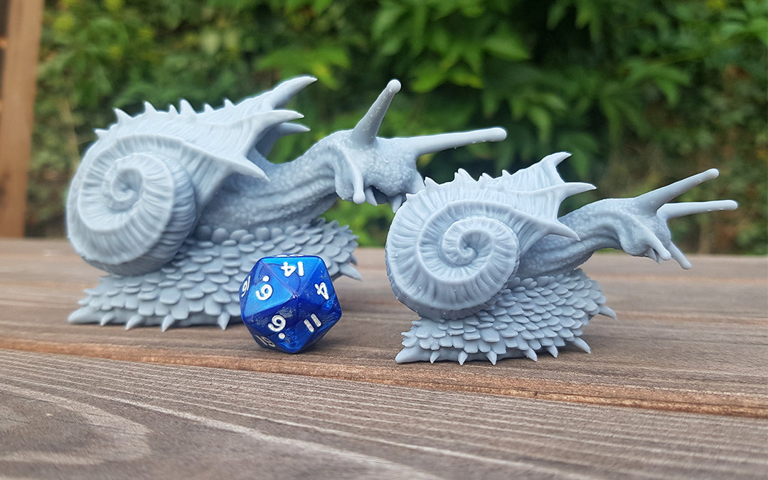 Lava snail - RPG Miniatures - by Cursed Forge - Tabletop RPG Miniature - Roleplaying 3D Printed Fantasy Mini