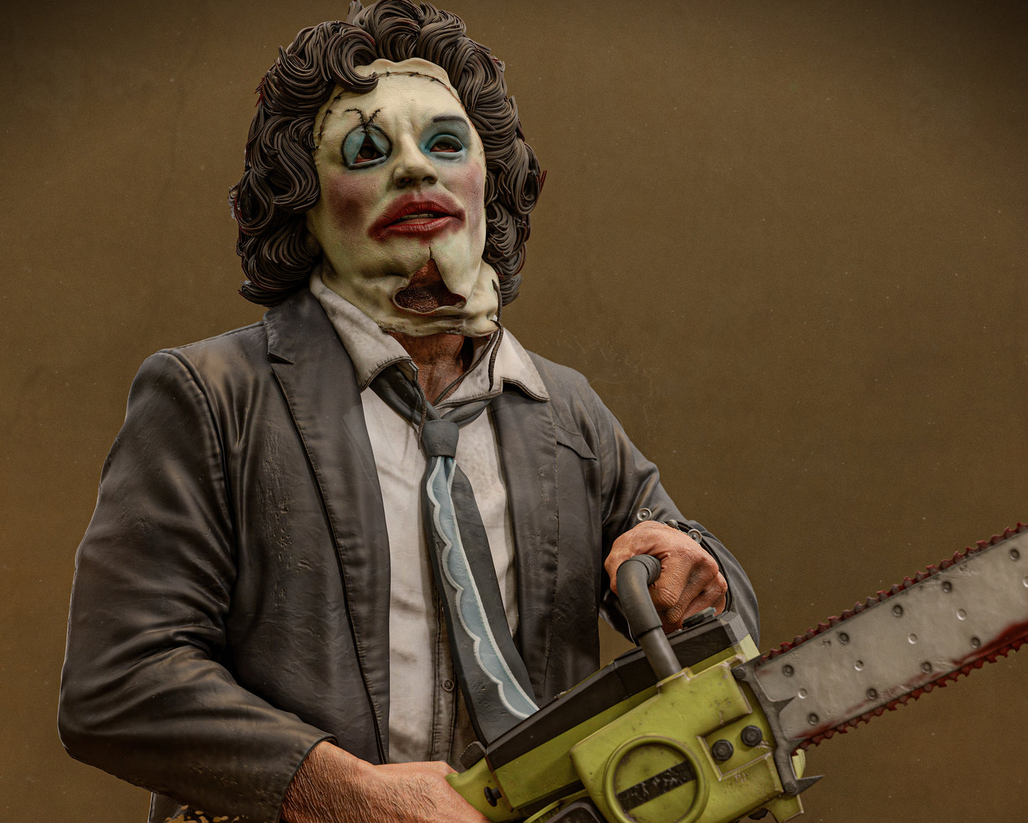 Leatherface Sculpture (75mm to 500mm) - Unassembled/Unpainted/3D Print