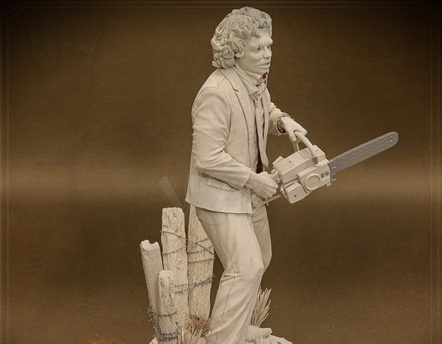 Leatherface Sculpture (75mm to 500mm) - Unassembled/Unpainted/3D Print