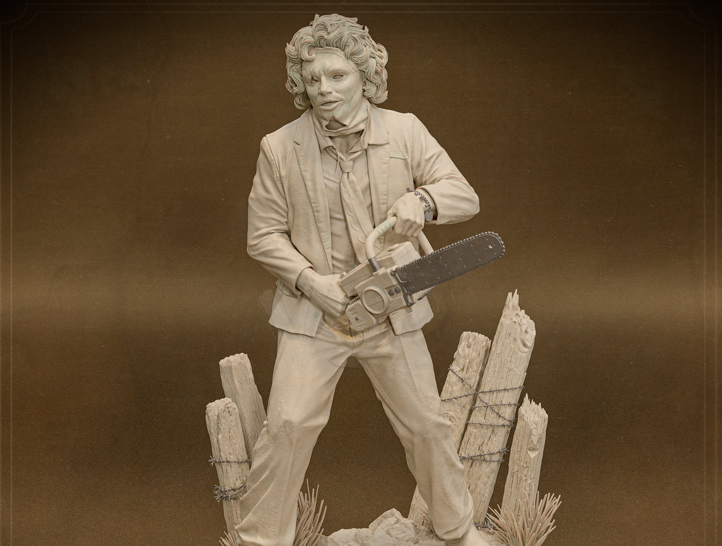Leatherface Sculpture (75mm to 500mm) - Unassembled/Unpainted/3D Print