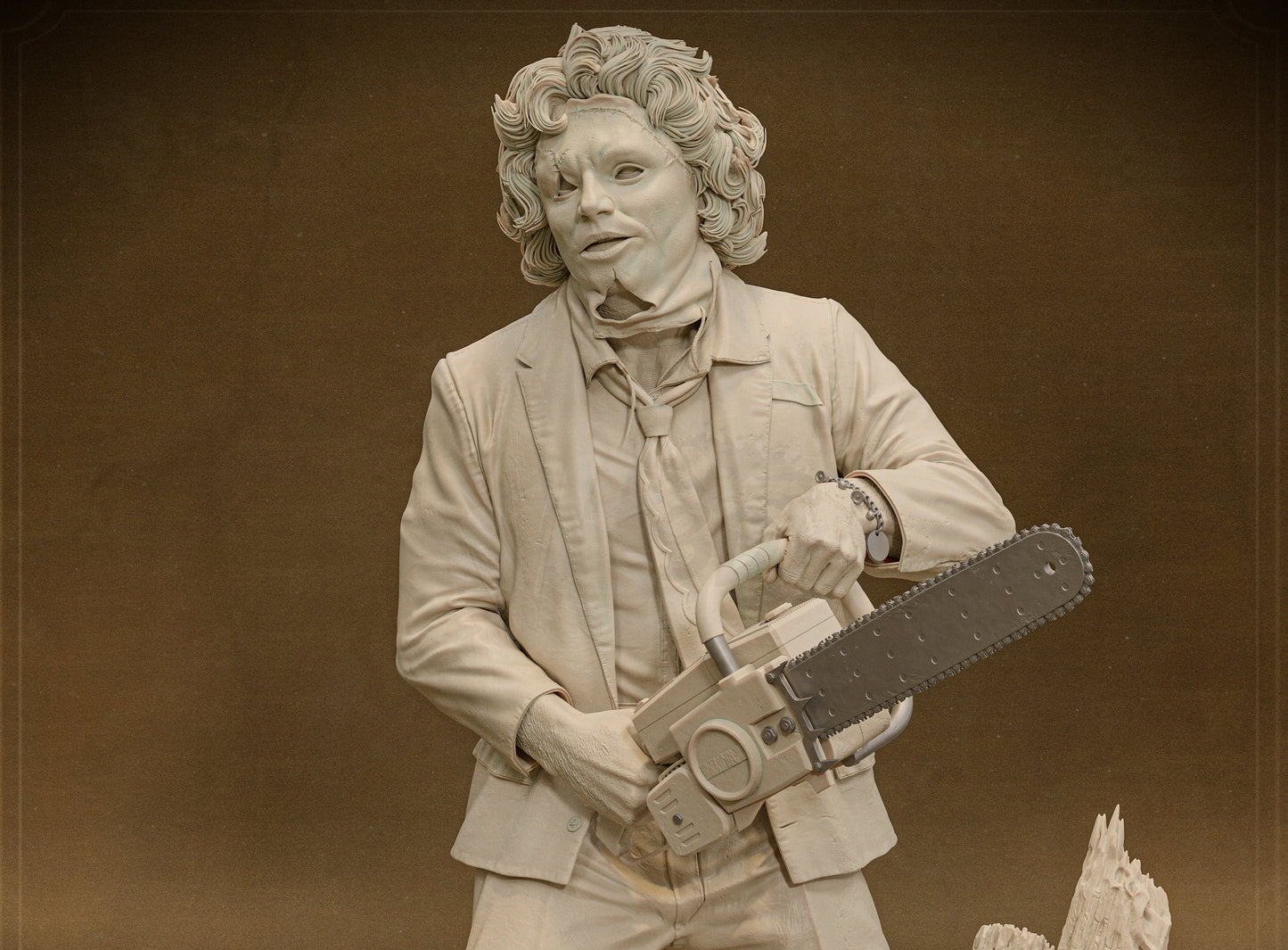 Leatherface Sculpture (75mm to 500mm) - Unassembled/Unpainted/3D Print