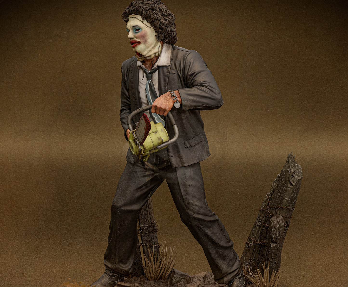 Leatherface Sculpture (75mm to 500mm) - Unassembled/Unpainted/3D Print