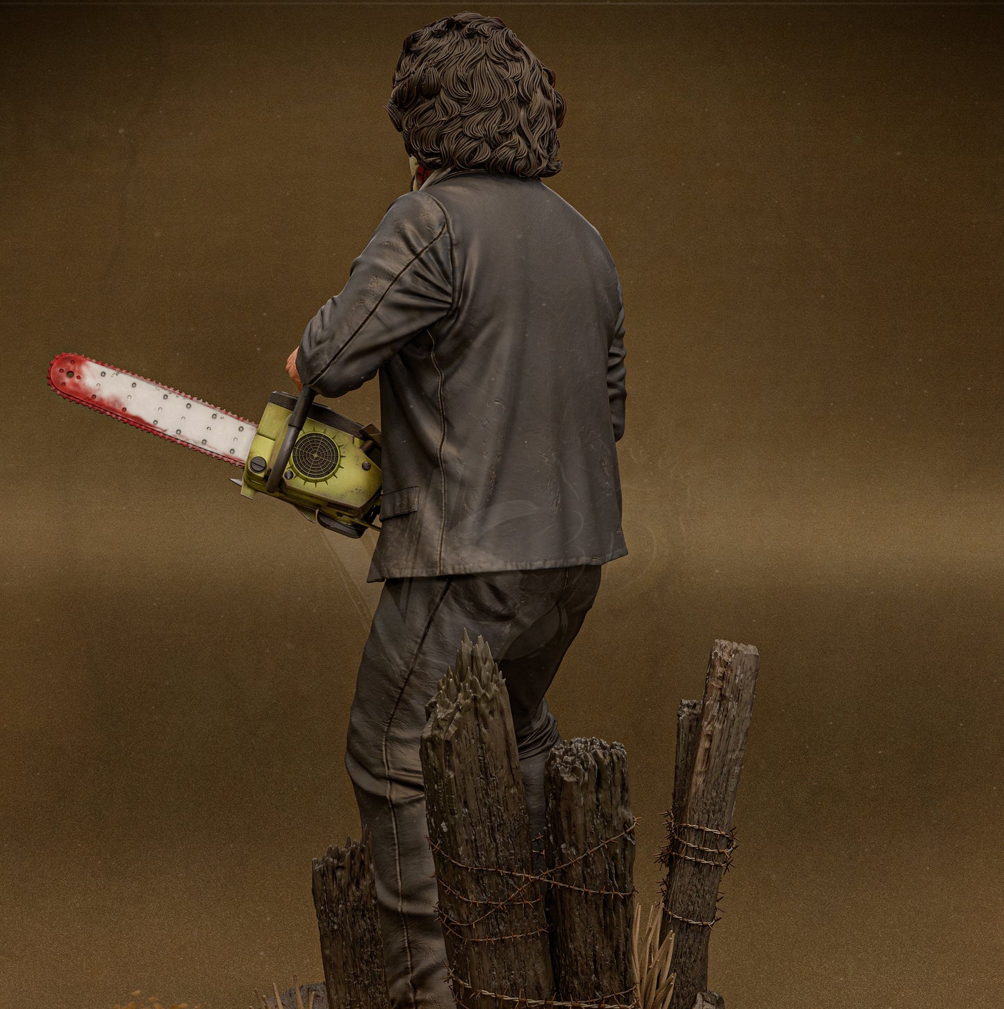 Leatherface Sculpture (75mm to 500mm) - Unassembled/Unpainted/3D Print