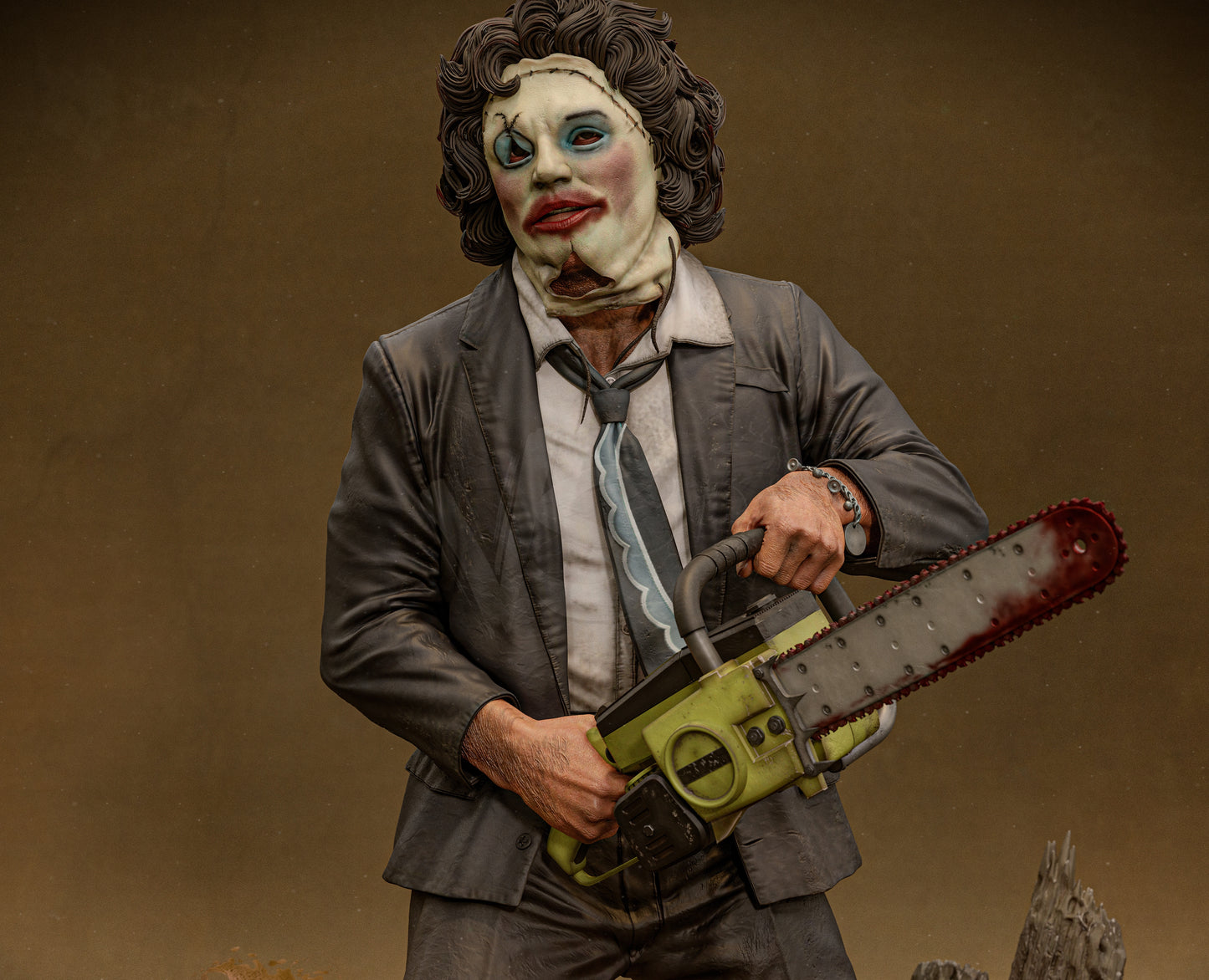 Leatherface Sculpture (75mm to 500mm) - Unassembled/Unpainted/3D Print