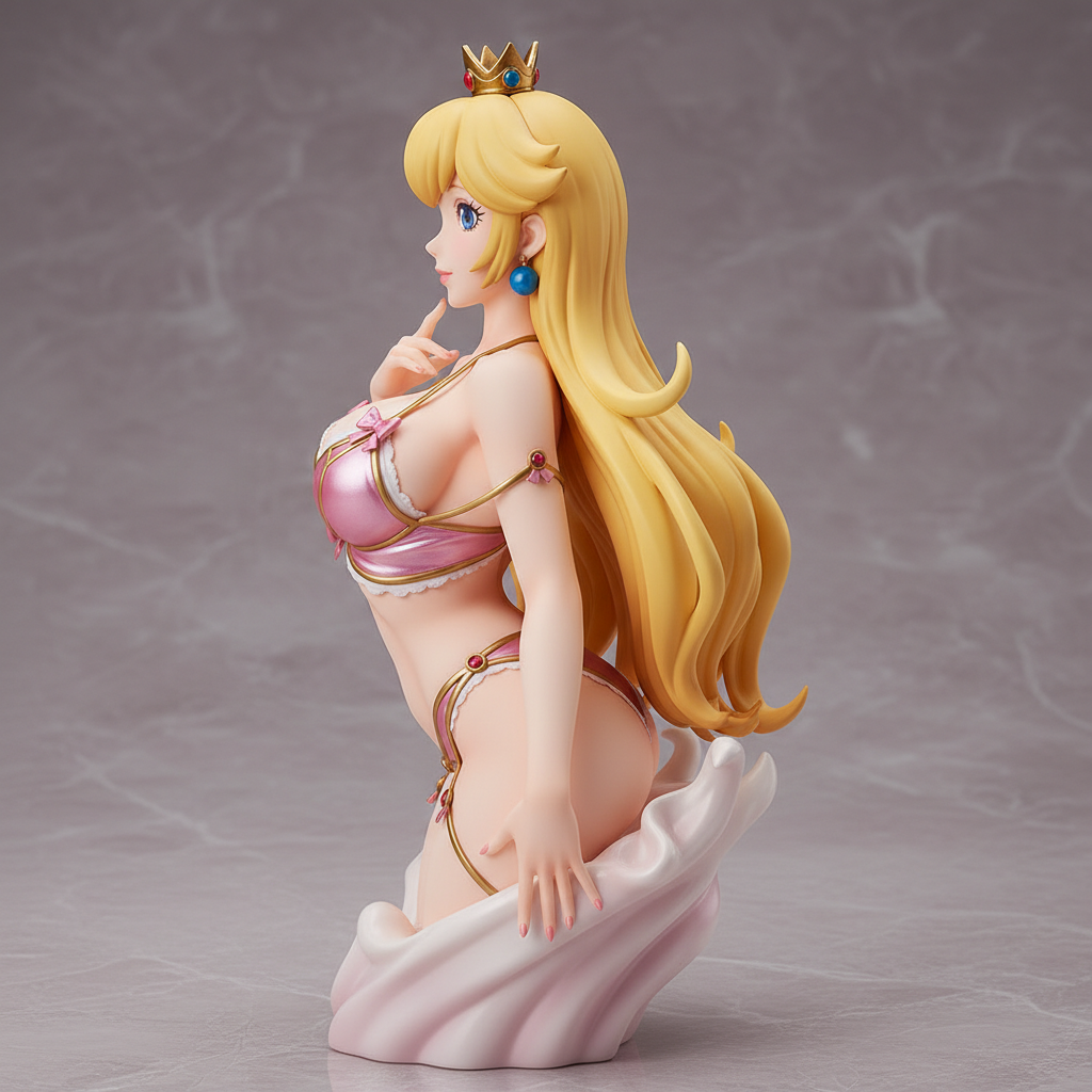 Princess Peach Bust (75mm to 500mm) - Unassembled/Unpainted/3D Print