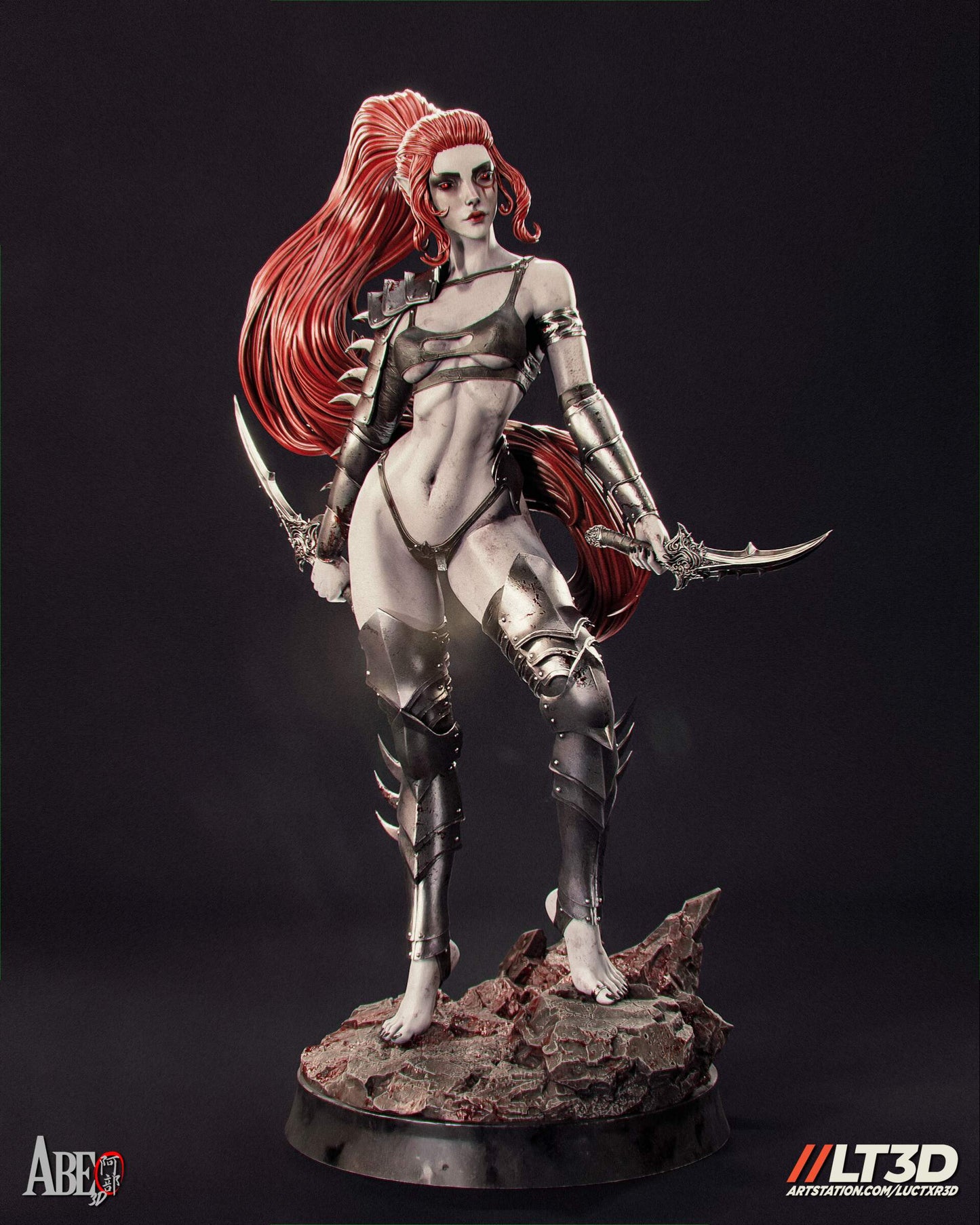 Lythiz - Dark Elf Sculpture (75mm to 500mm) - Unassembled/Unpainted/3D Print