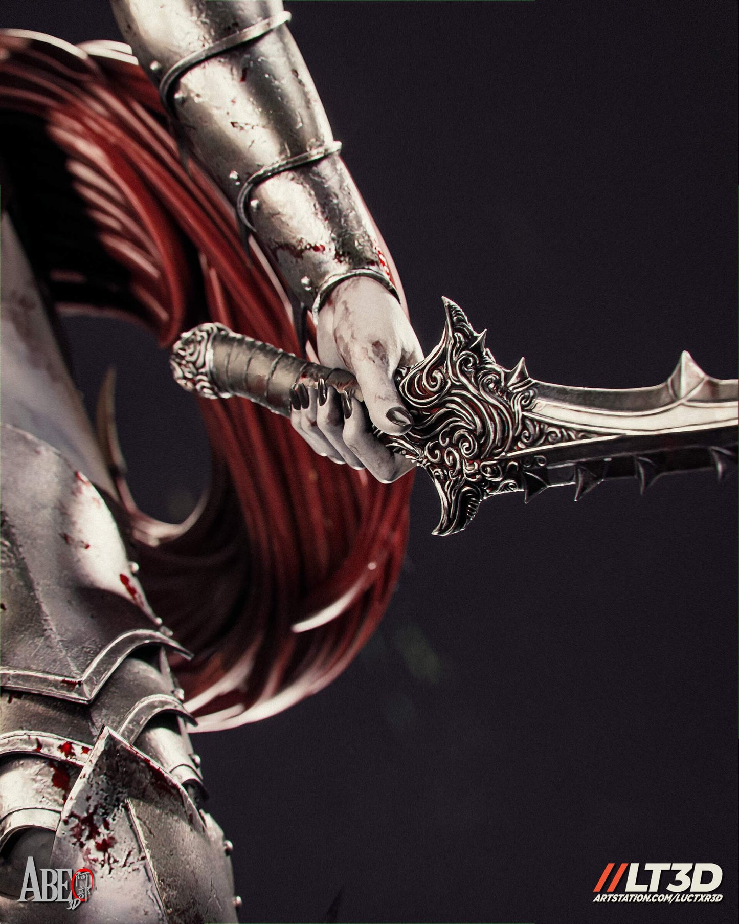 Lythiz - Dark Elf Sculpture (75mm to 500mm) - Unassembled/Unpainted/3D Print