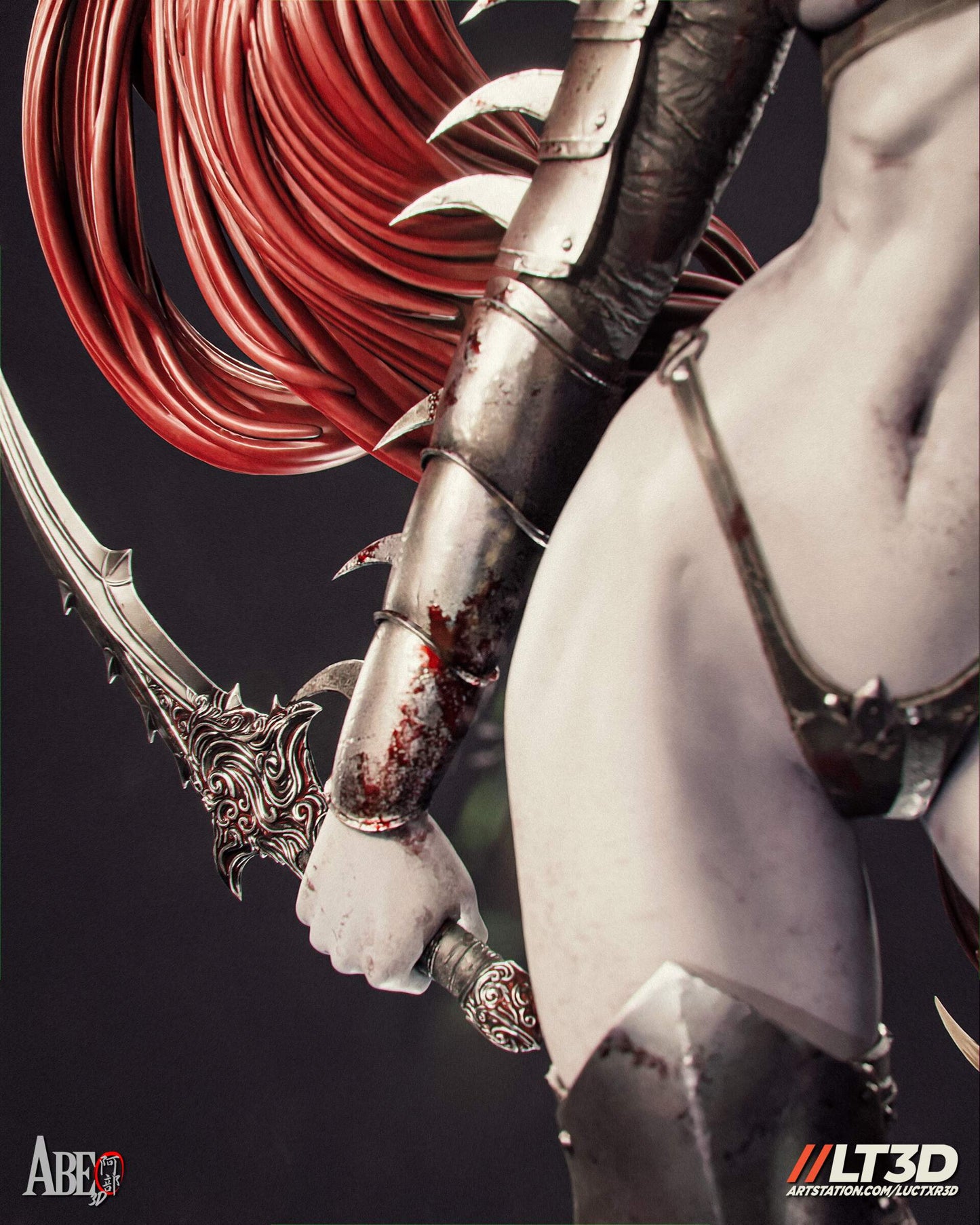 Lythiz - Dark Elf Sculpture (75mm to 500mm) - Unassembled/Unpainted/3D Print
