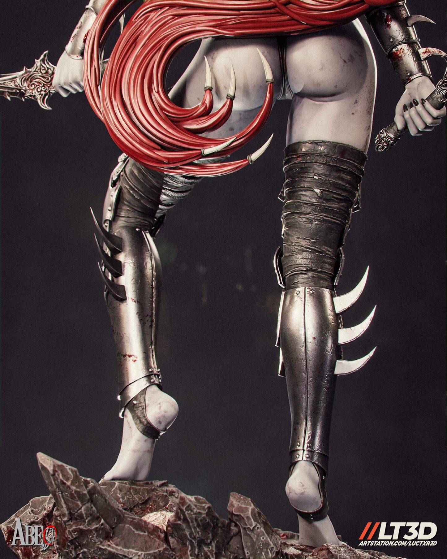 Lythiz - Dark Elf Sculpture (75mm to 500mm) - Unassembled/Unpainted/3D Print