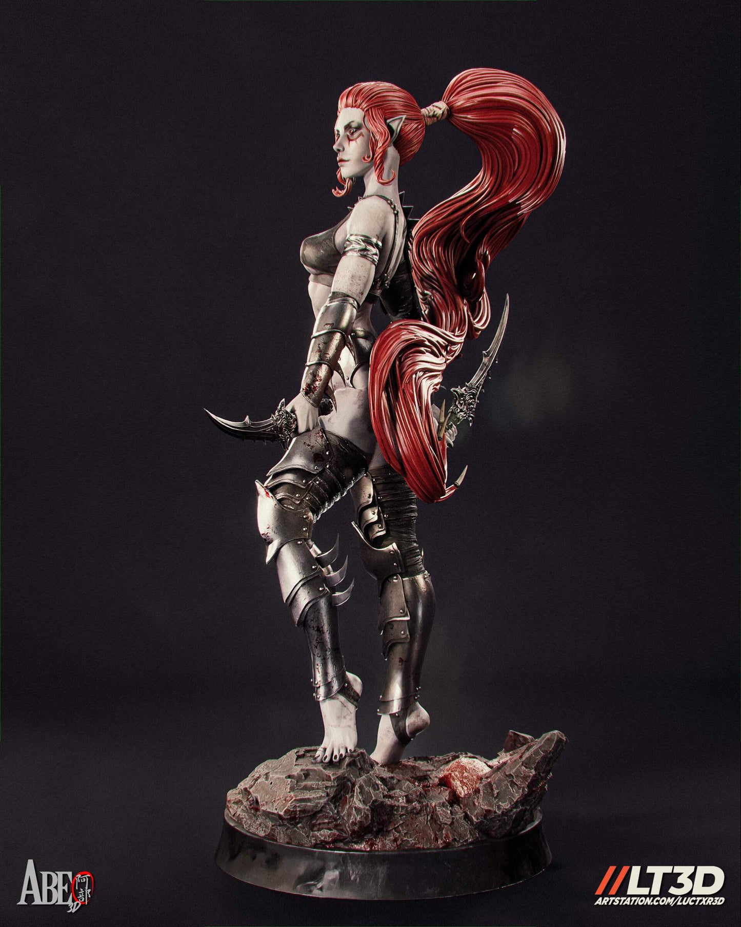 Lythiz - Dark Elf Sculpture (75mm to 500mm) - Unassembled/Unpainted/3D Print
