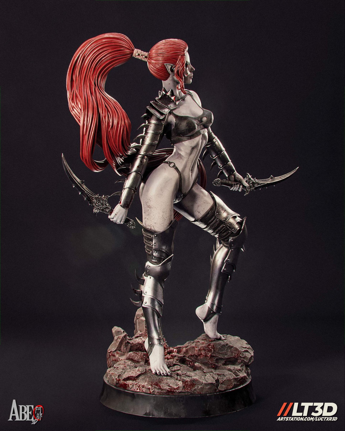 Lythiz - Dark Elf Sculpture (75mm to 500mm) - Unassembled/Unpainted/3D Print