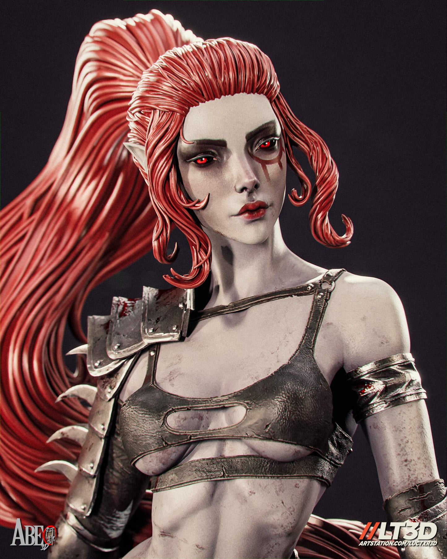 Lythiz - Dark Elf Sculpture (75mm to 500mm) - Unassembled/Unpainted/3D Print