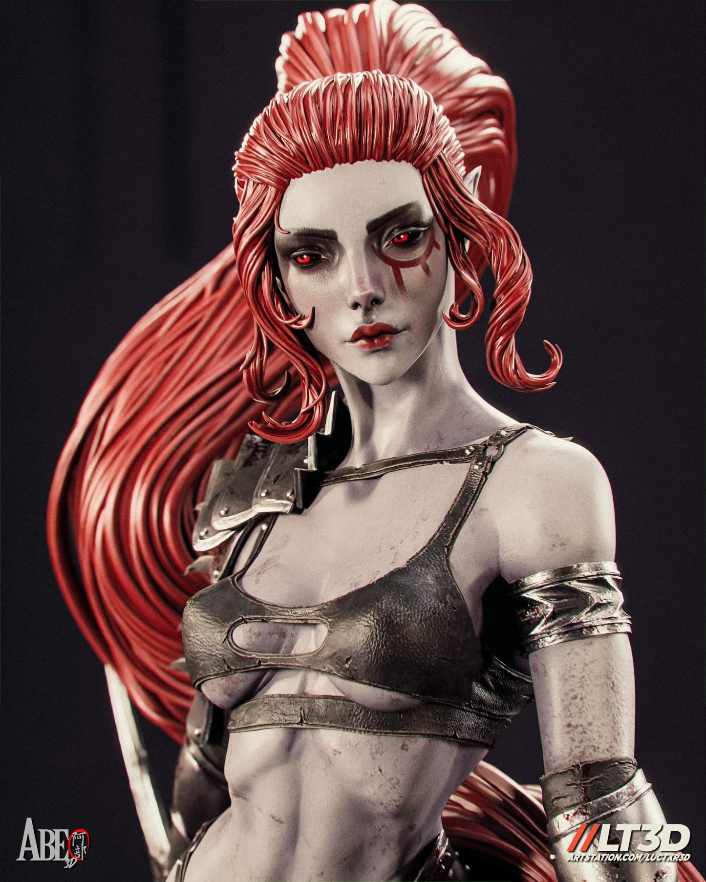 Lythiz - Dark Elf Sculpture (75mm to 500mm) - Unassembled/Unpainted/3D Print