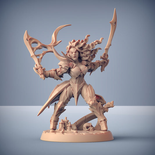 Lady of Darkness - Vampire Hero - Lenora Drakenmiryan - Bloodhunt Hero - by Artisan Guild - Tabletop RPG Miniature - Roleplaying 3D Printed Fantasy Mini