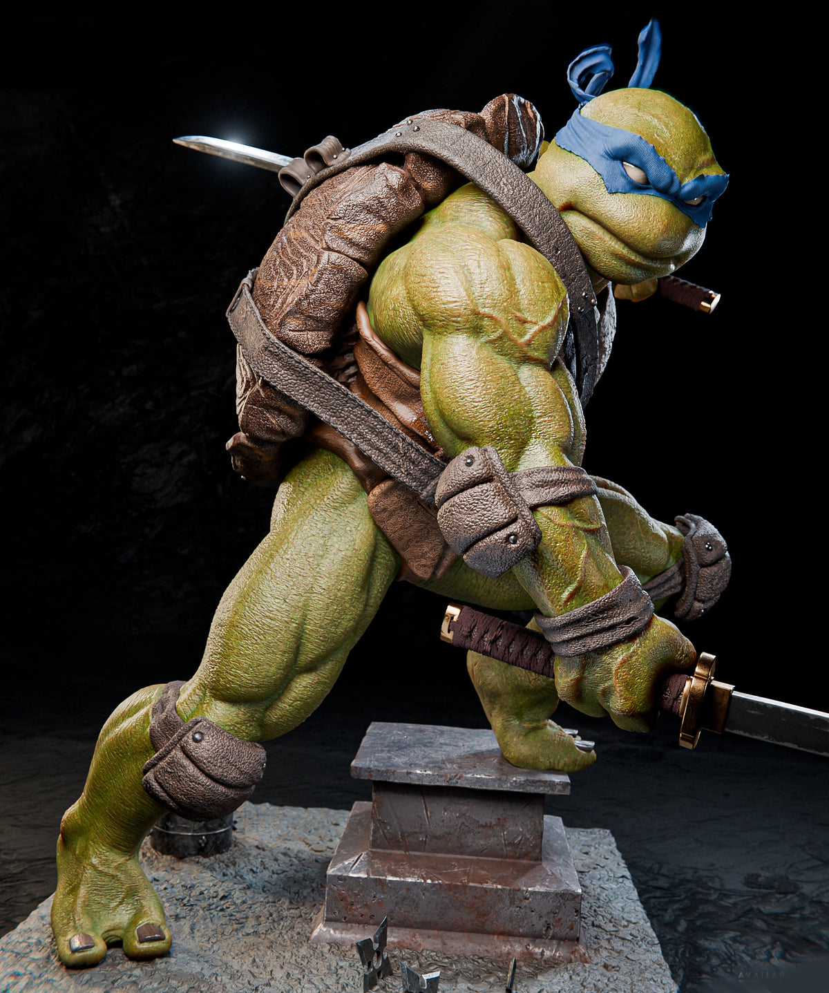 Leonardo Sculpture (75mm to 500mm) - Unassembled/Unpainted/3D Print