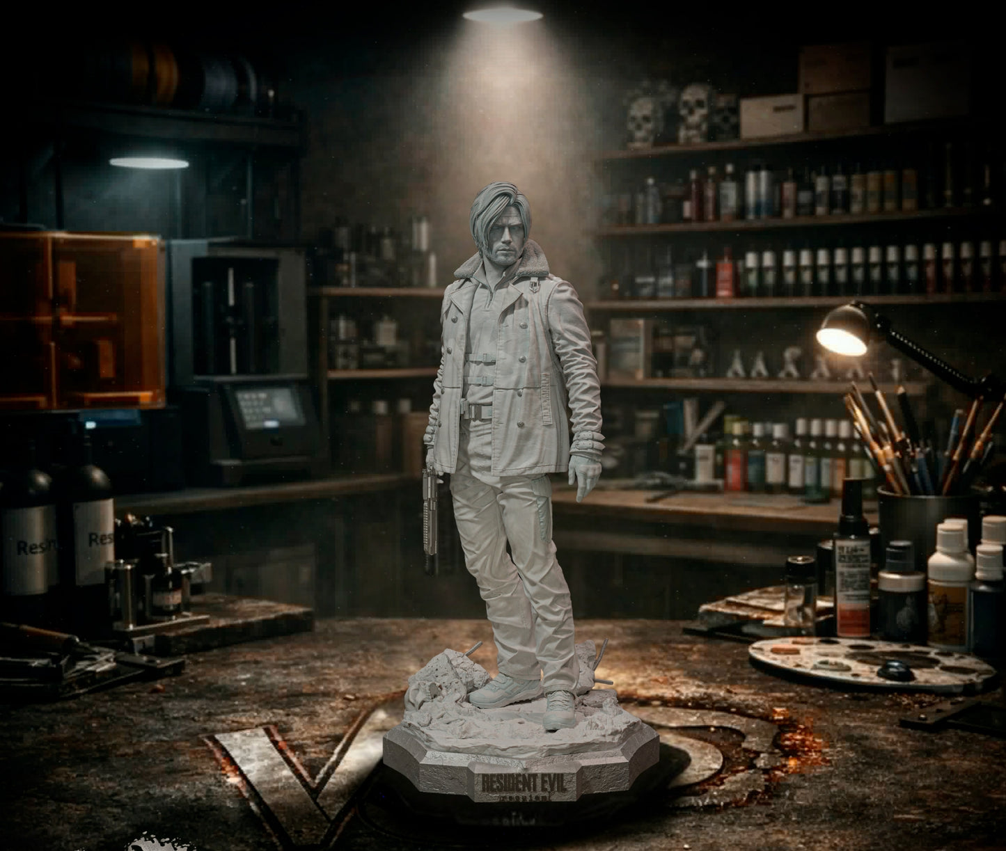 Leon: Resident Evil Sculpture - Unassembled/Unpainted/3D Print