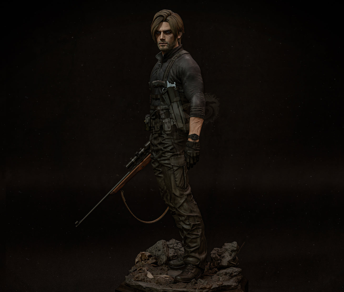 Leon: Resident Evil Sculpture - Unassembled/Unpainted/3D Print