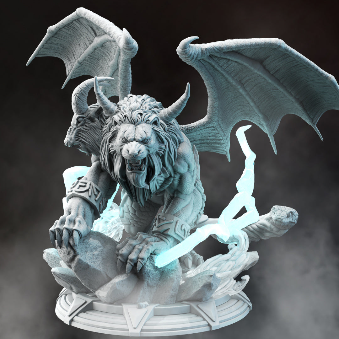 Lightning Chimera - Vilamin - Air Elemental - by DM Stash- Tabletop RPG Miniature - Roleplaying 3D Printed Fantasy Mini