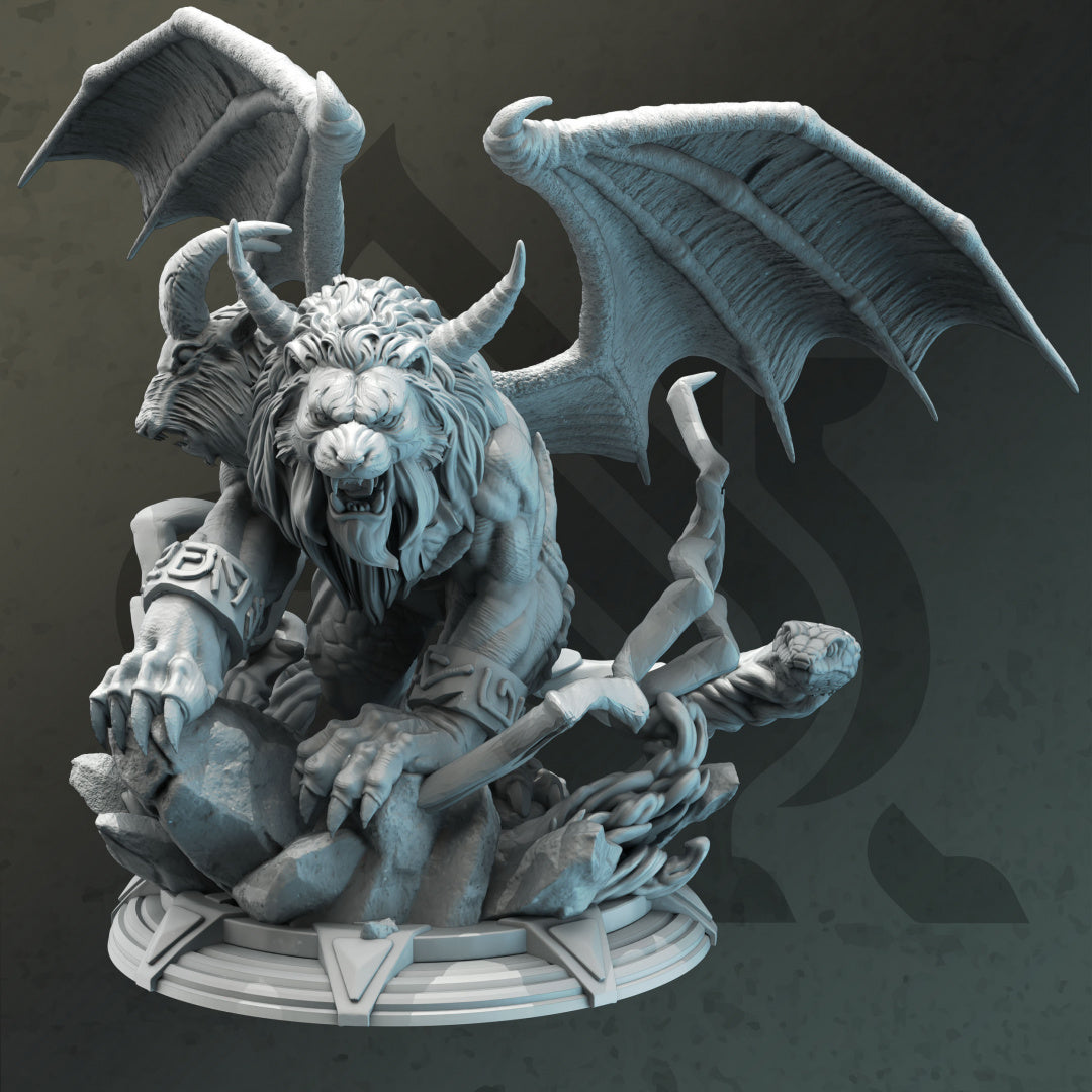 Lightning Chimera - Vilamin - Air Elemental - by DM Stash- Tabletop RPG Miniature - Roleplaying 3D Printed Fantasy Mini